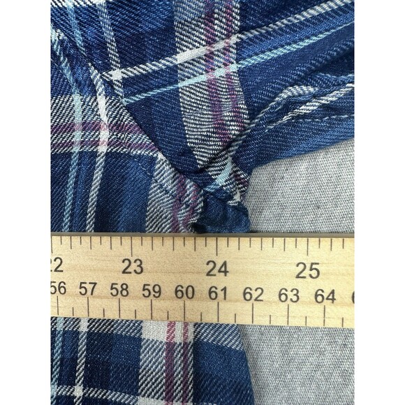 NEW Tommy Bahama Soul Cal Surf Plaid‎ Shirt Mens XL Bering Blue Cotton S/S $138 - Picture 4 of 5
